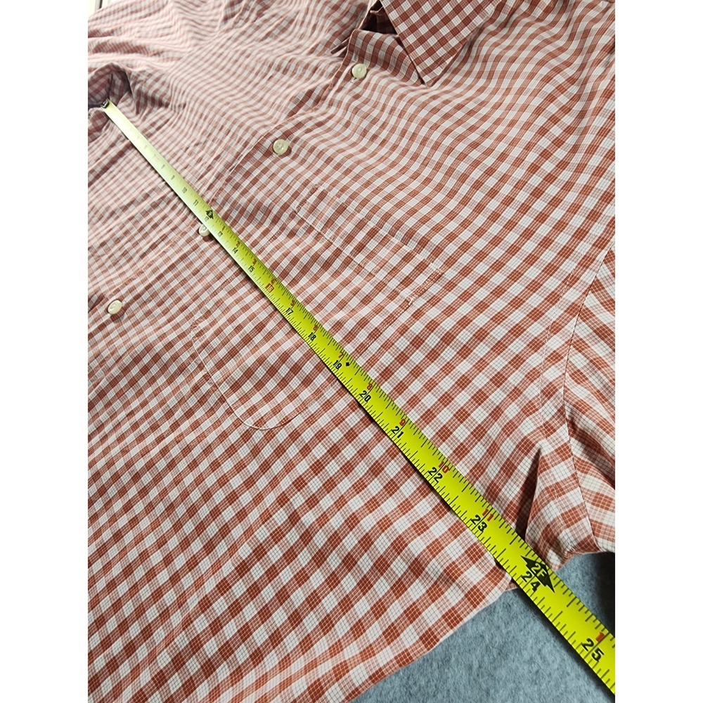 Peter Millar Men's Dress Shirt, Size L, Red Plaid, Long Sleeve, Button Up - Picture 4 of 5